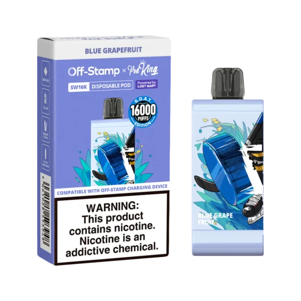 off stamp x pod king GOAT blue grapefruit flavor